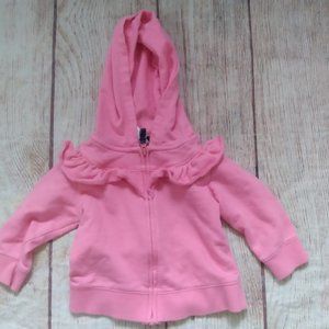 Carter's pink zip hoodie sz 6m